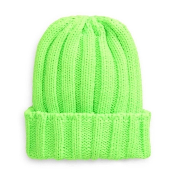 Hat beanie by BP Ribbed Lime Green keep warm or great gift cuff or slouchy NWT
C - Picture 1 of 7